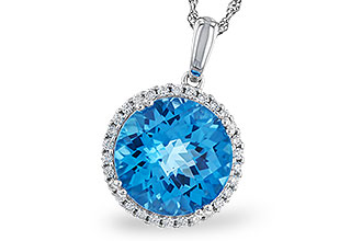 L301-84959: NECKLACE 7.20 BLUE TOPAZ 7.44 TGW (12MM RD)