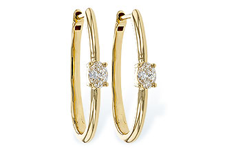 L301-85831: EARRINGS .47 TW OVAL DIAMONDS