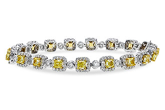 L301-85868: BRACELET 4.37 FANCY YELLOW DIAS 7.12 TW (7")