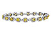 L301-85868: BRACELET 4.37 FANCY YELLOW DIAS 7.12 TW (7")