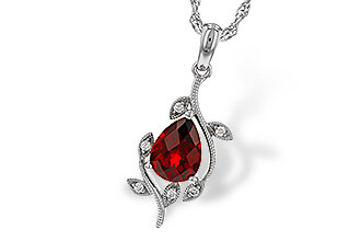 L301-88568: NECKLACE 1.34 GARNET 1.39 TGW (8X6MM GAR)