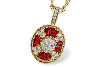 L301-88631: NECKLACE .54 TW RUBY .78 TGW