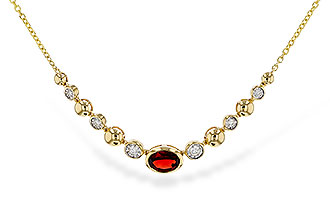 L301-89486: NECKLACE .88 GARNET 1.00 TGW (17")