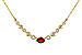 L301-89486: NECKLACE .88 GARNET 1.00 TGW (17")
