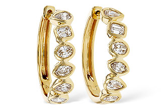 L302-73095: EARRINGS 1.10 TW FANCY CUT DIAS