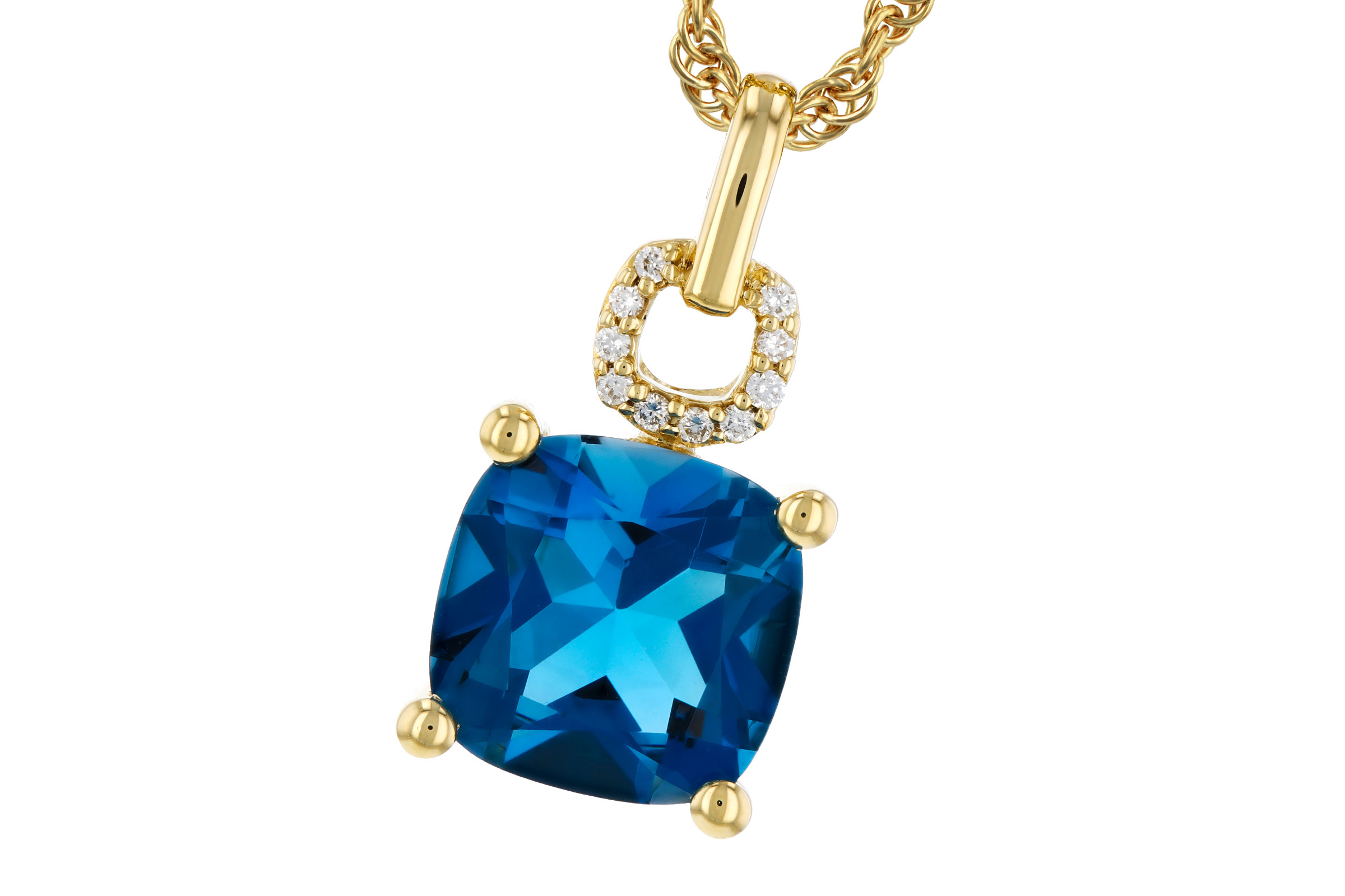 L302-74950: NECK 2.16 LONDON BLUE TOPAZ 2.18 TGW (8MM LBT)