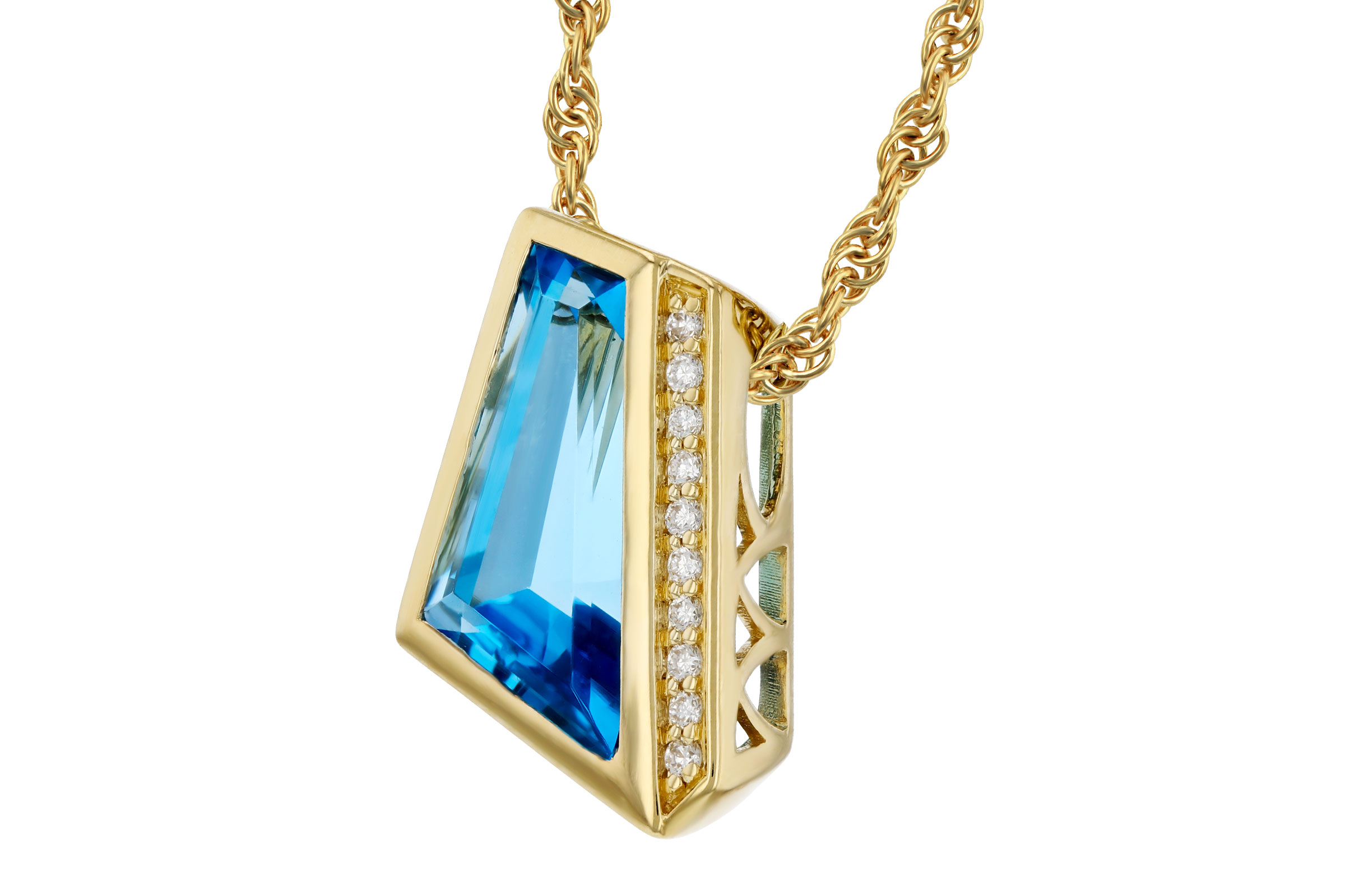 L302-74959: NECKLACE 2.42 SWISS BLUE TOPAZ 2.46 TGW