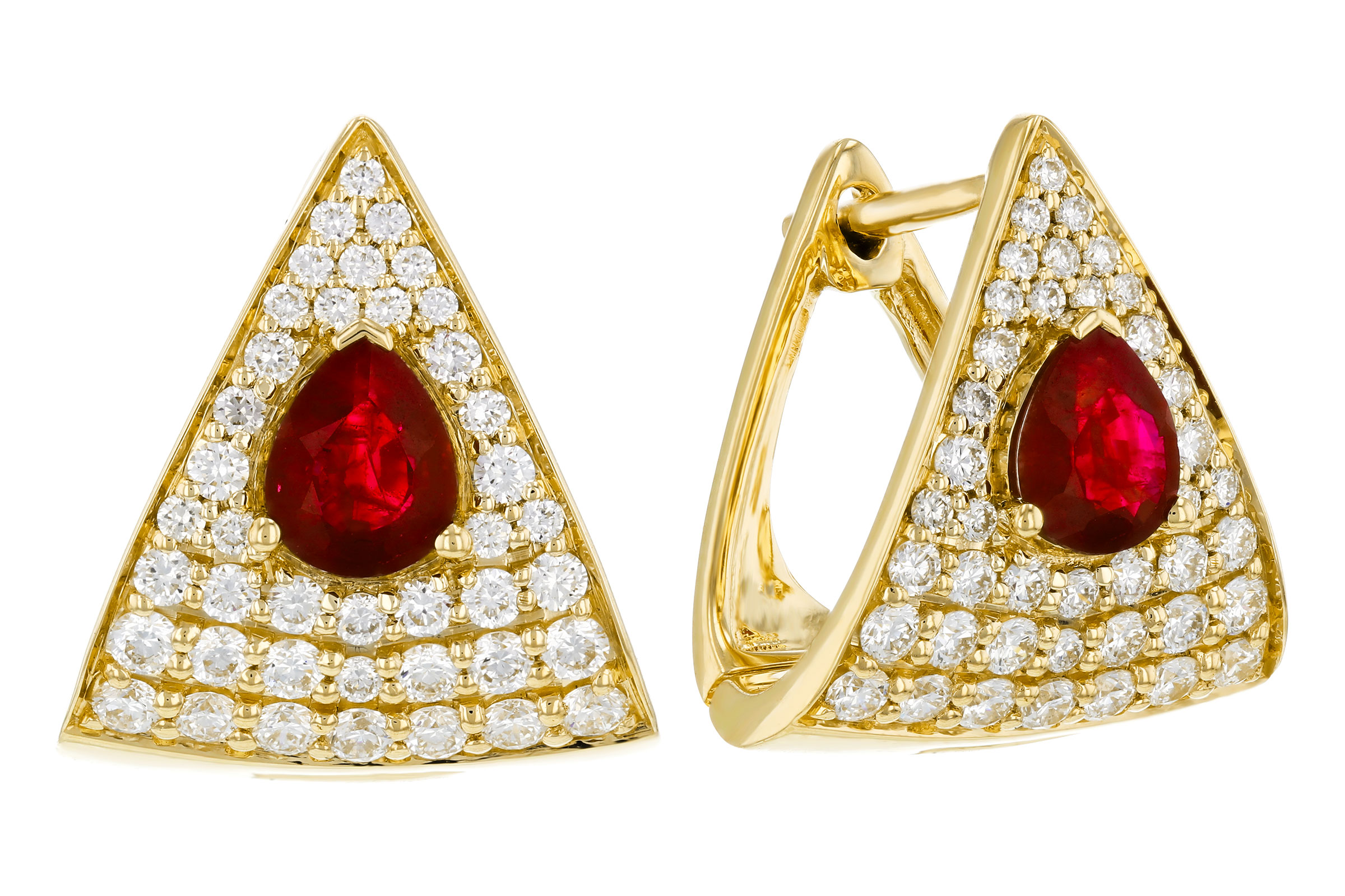 L302-74977: EARRINGS .63 TW RUBY 1.18 TGW (5x4MM RU)