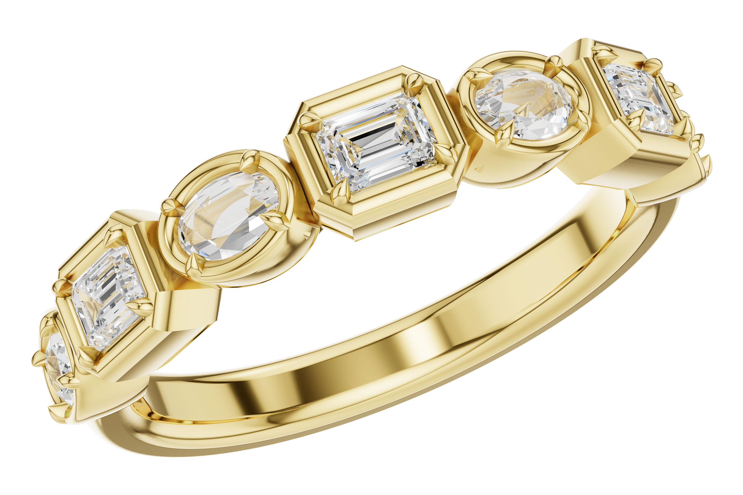 L302-74986: LDS DIA WED RG .55 TW FANCY CUT DIAS