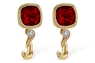 M210-98622: EARRINGS 2.36 GARNET 2.40 TGW