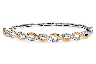 M216-42186: BANGLE BRACELET .42 TW (ROSE & WG)