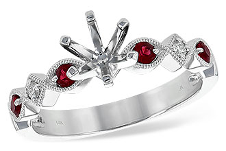 M217-27677: LDS SEMI DIA RG .20 RUBY .24 TGW