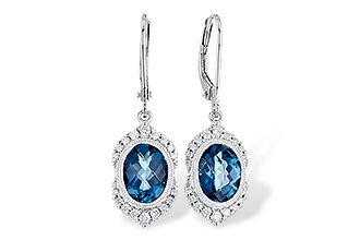 M300-08613: EARR 2.45 LONDON BLUE TOPAZ 2.64 TGW