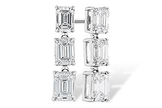 M300-92259: EARRINGS 1.12 TW EMERALD CUTS