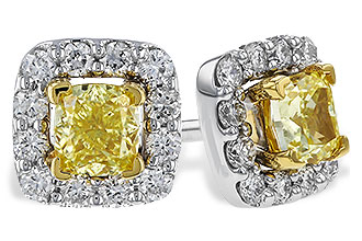 M301-85859: EARR .38 FANCY YELLOW DIAMONDS .54 TW