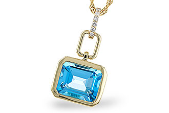 M301-85904: NECKLACE 3.26 BLUE TOPAZ 3.30 TGW (10x8MM BT)