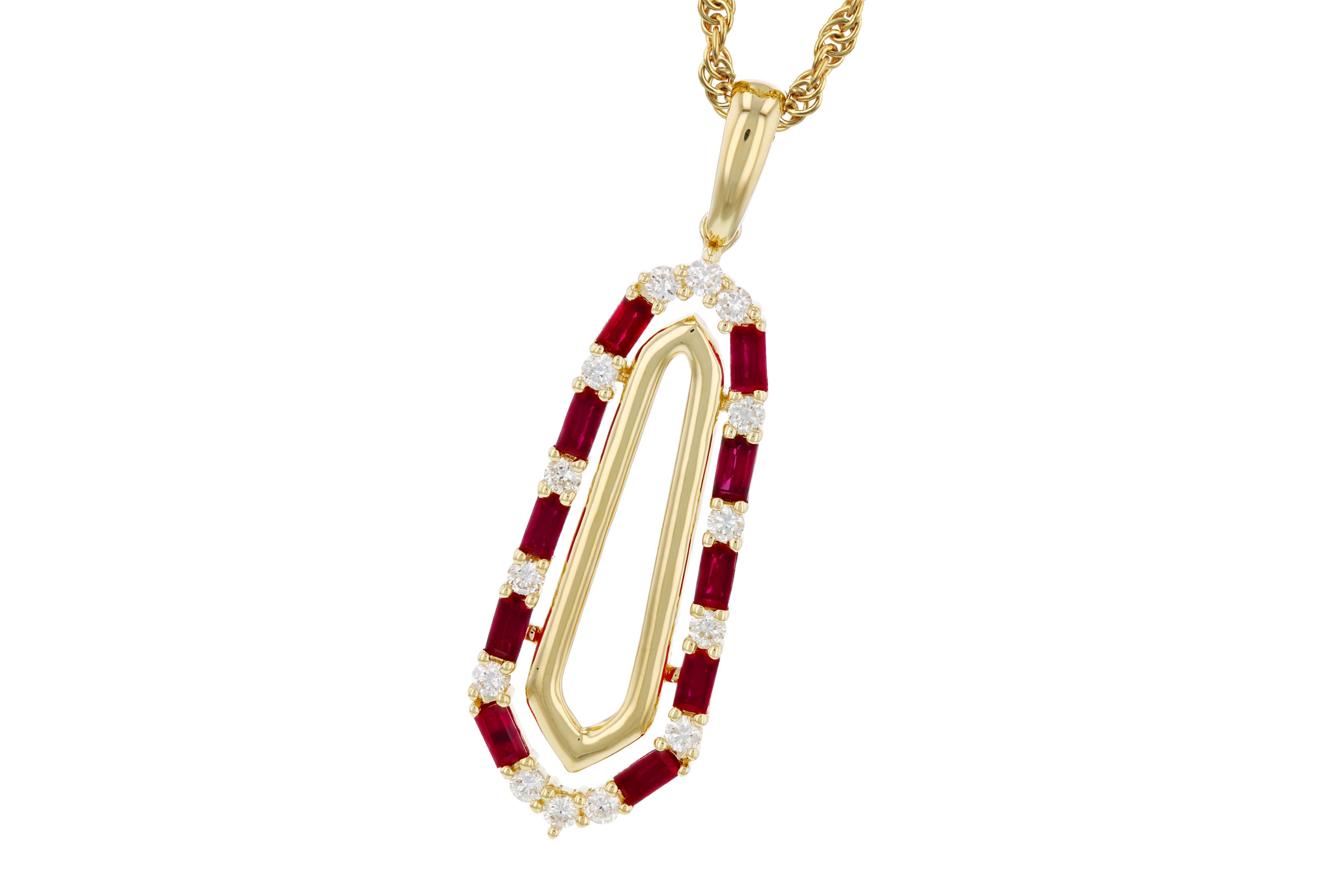 M302-75859: NECKLACE .72 TW RUBY .92 TGW