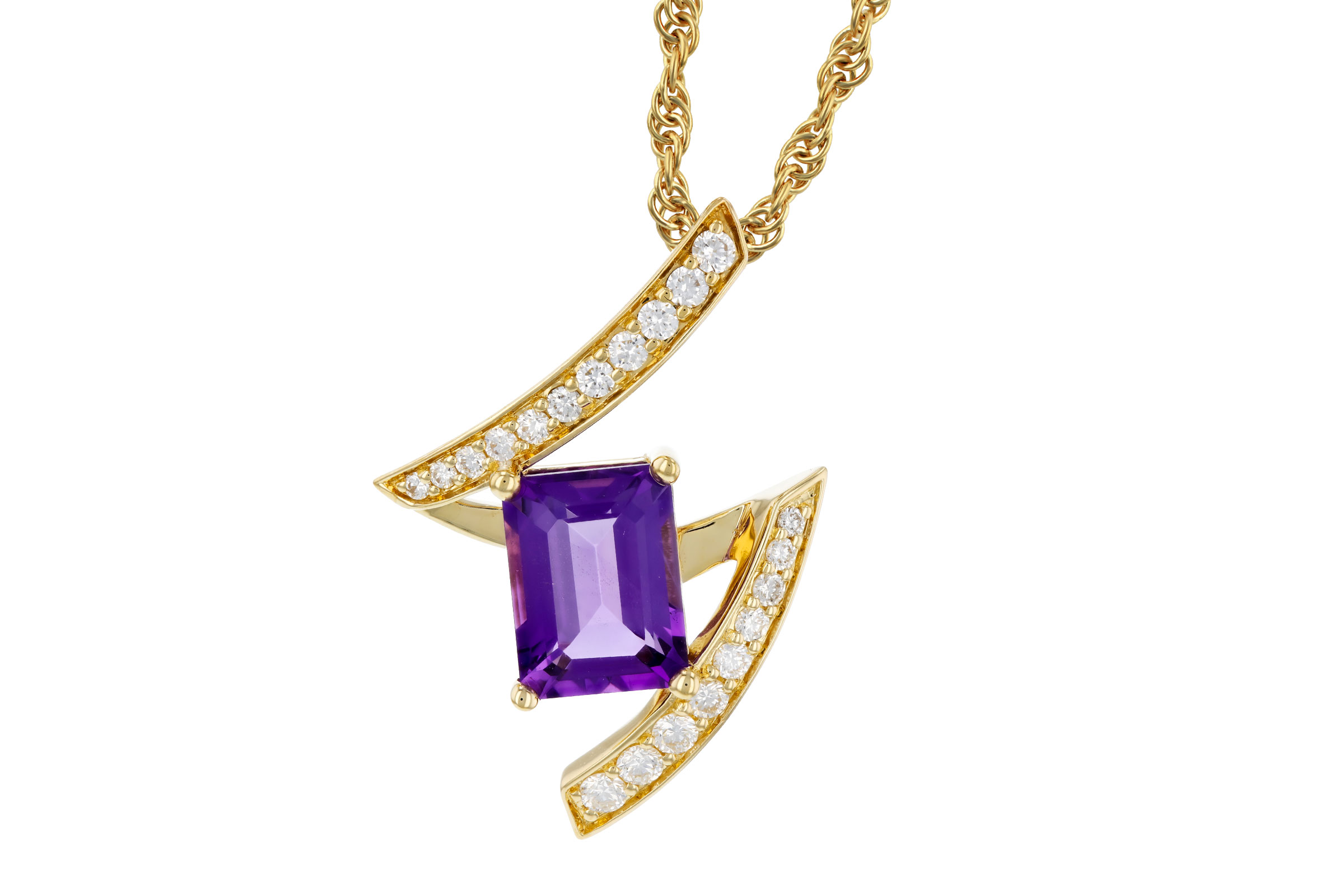 M302-75877: NECKLACE 1.36 AMETHYST 1.56 TGW (8x6MM AMY)
